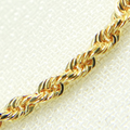 Cadena Rope (Torzal) 24 Pulgadas en Oro 14k - Oro Amarillo