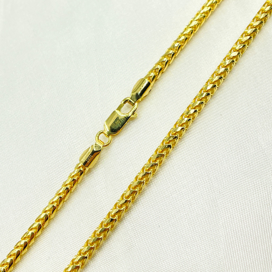 Cadena Trigo 24 Pulgadas en Oro Amarillo 14k - Oro Amarillo