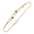 Pulsera con Piedras de Color y Diamantes Alternados