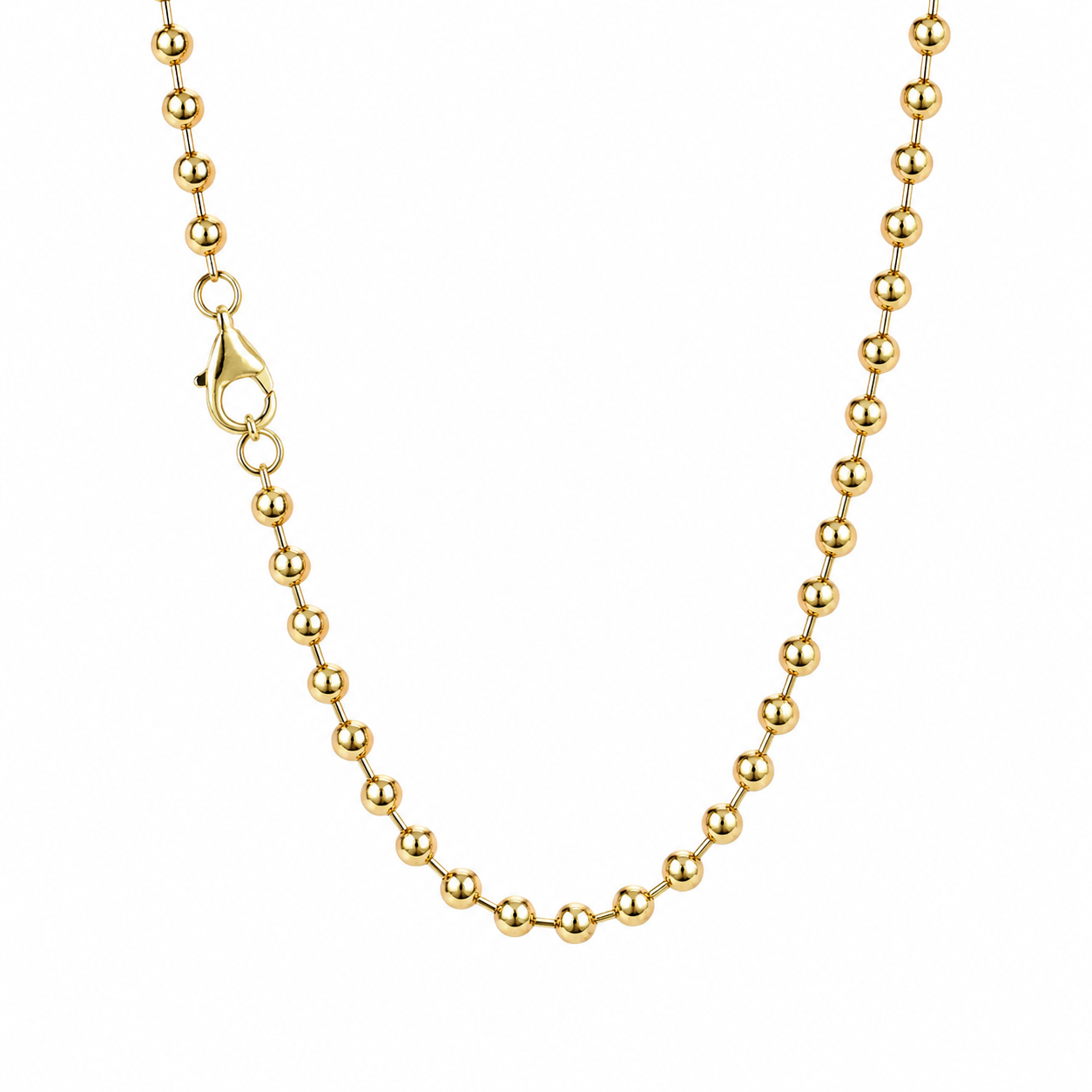 Cadena de Bola 4mm en Oro Amarillo 14k