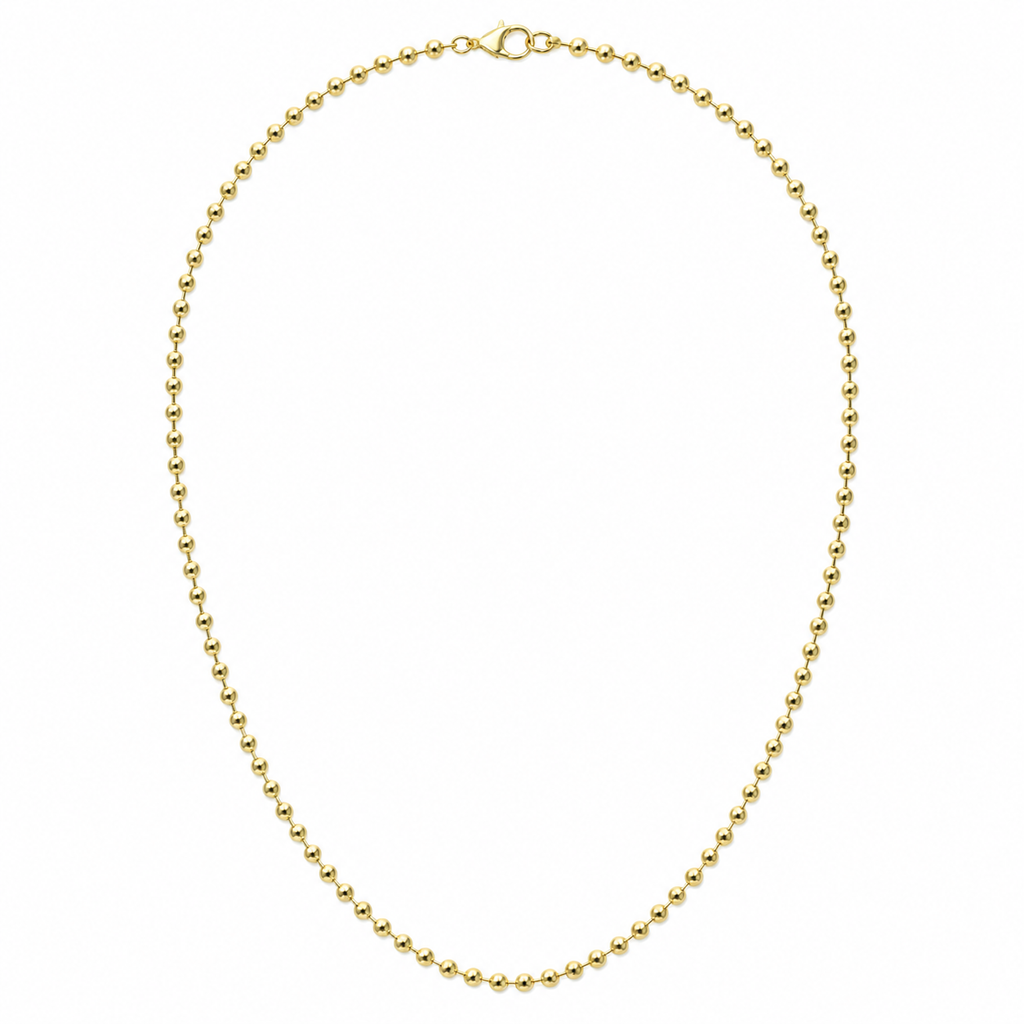 Cadena Bola 3mm en Oro Amarillo 14k