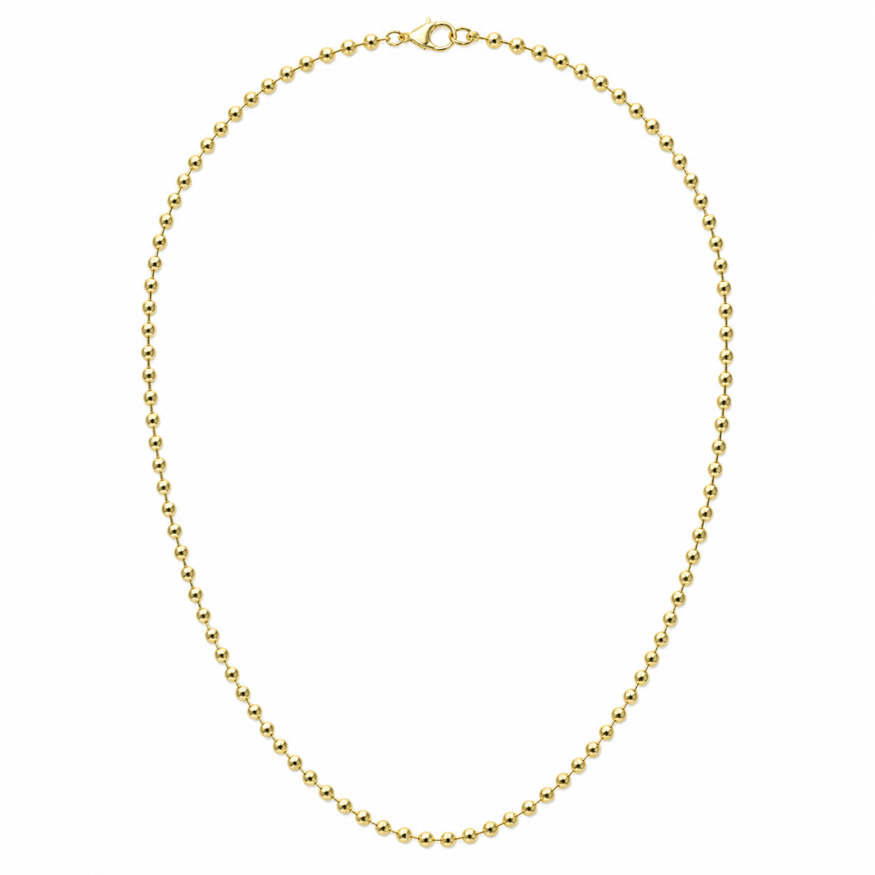Cadena Bola 3mm en Oro Amarillo 14k