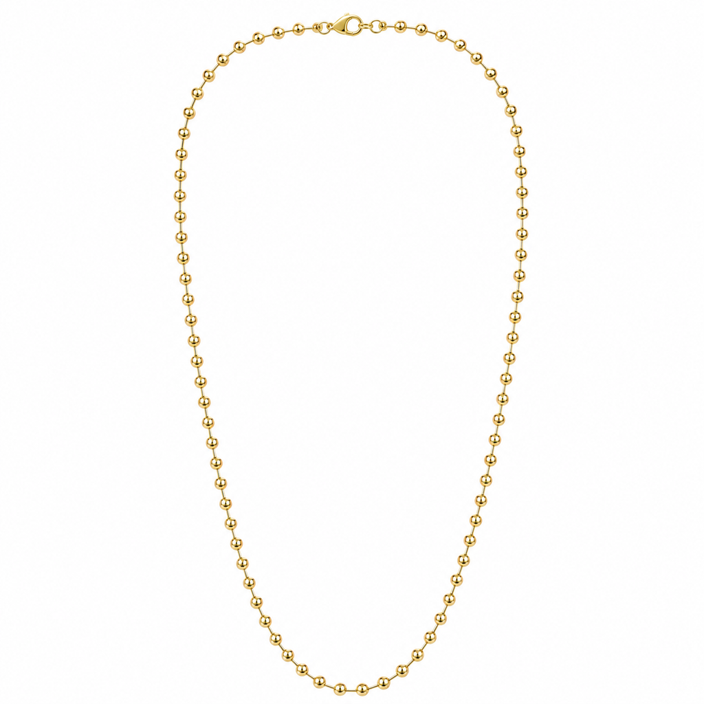 Cadena de Bola 4mm en Oro Amarillo 14k
