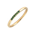 Anillo Redondo con Green Garnet en Oro Amarillo 14k
