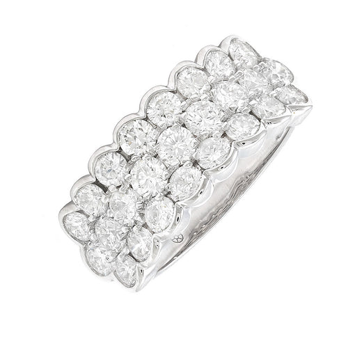 Anillo Banda Ancha de Diamantes en Oro 14k