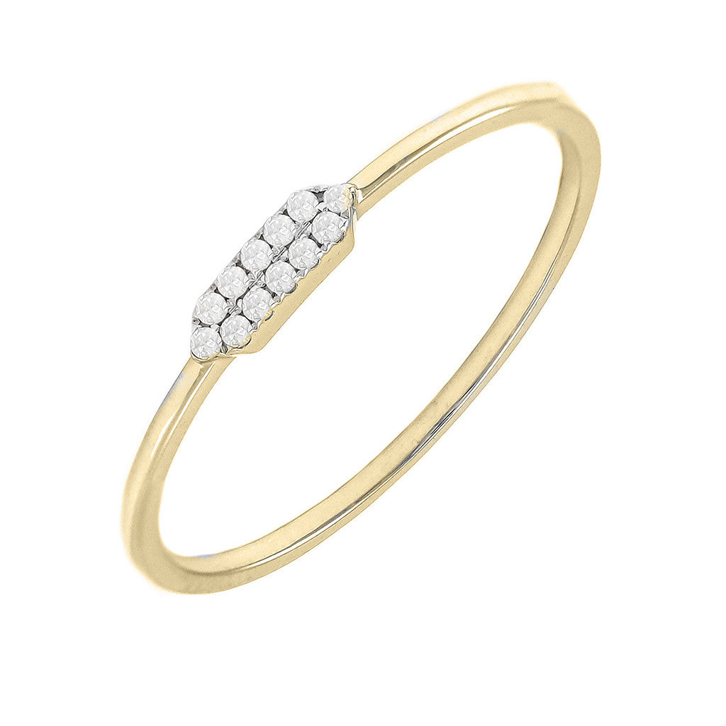 Anillo con Diamante en Oro 14k
