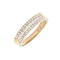 Anillo Banda de Diamantes en Canal en Oro Amarillo 14k