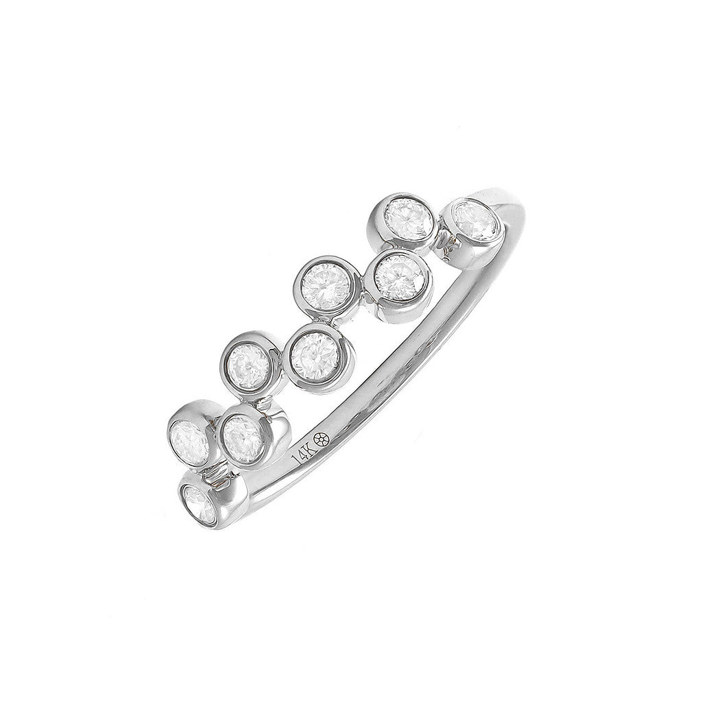 Anillo Burbuja con Diamante en Oro 14k