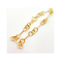 Pulsera Hueca de Barras y Aros en Oro Amarillo 14k - Oro Amarillo