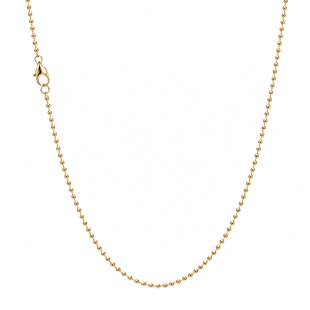 Cadena Bola 2mm en Oro Amarillo 14k