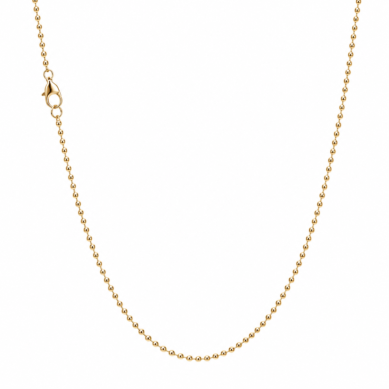 Cadena Bola 2mm en Oro Amarillo 14k