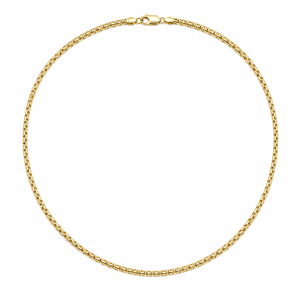 Cadena Veneziana Box Link 3.7mm en Oro Amarillo 14k