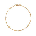Pulsera Delicada de Diamantes en Oro Amarillo
