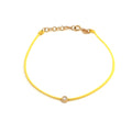 Pulsera con Diamante en Bisel y Extensión de Cadena