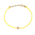 Pulsera Estrella de Diamantes en Cordón de Color