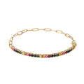 Pulsera de Línea Multicolor con Eslabones Alargados