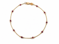 Pulsera de Estaciones con Rubíes en Bisel