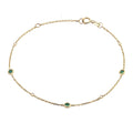 Pulsera con Esmeralda en Bisel y Diamantes