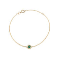 Pulsera con Esmeralda Central en Bisel