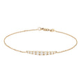 Pulsera con Línea Central de Diamantes en Oro Amarillo