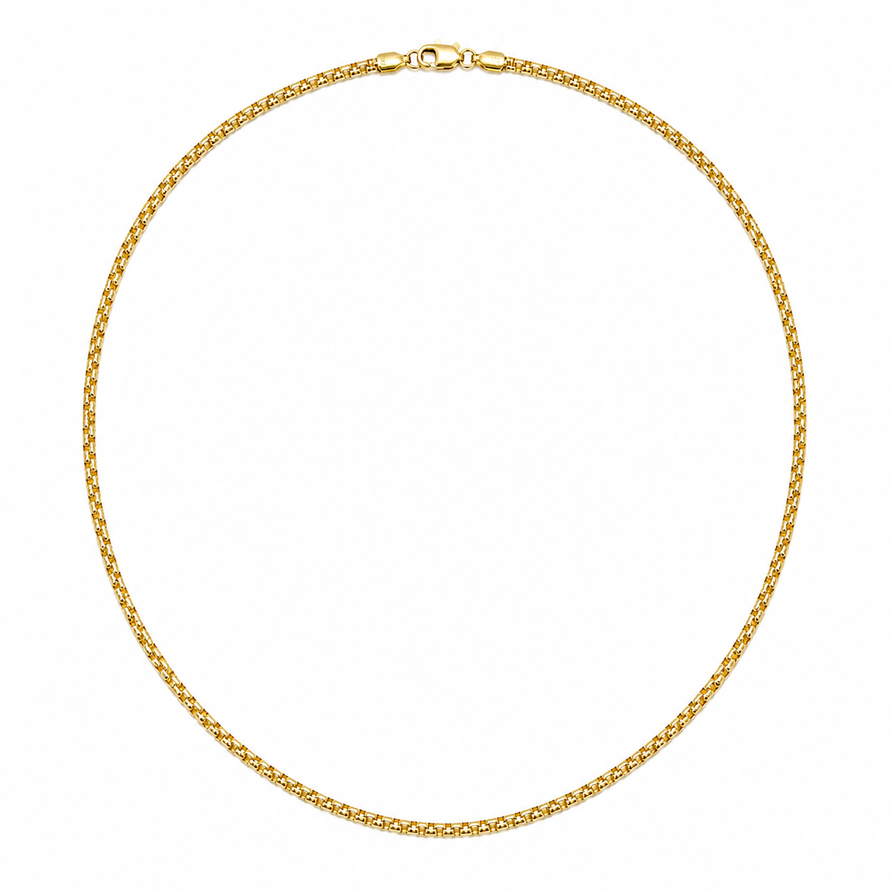 Cadena Veneziana Box Link 2.45mm en Oro Amarillo 14k