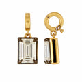Charm Rectángulo Geométrico con Diamante de Laboratorio en Oro 14k