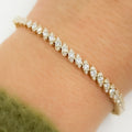Bangle con Diamantes en Oro Amarillo 14k - Oro Amarillo
