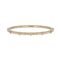 Bangle Flor con Diamantes en Oro Amarillo 14k - Oro Amarillo