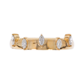 Anillo Banda con Diamantes en Oro Amarillo 14k - Oro Amarillo