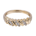 Anillo Banda Diamantes Naturales 0.17 ct en Oro Amarillo 14k