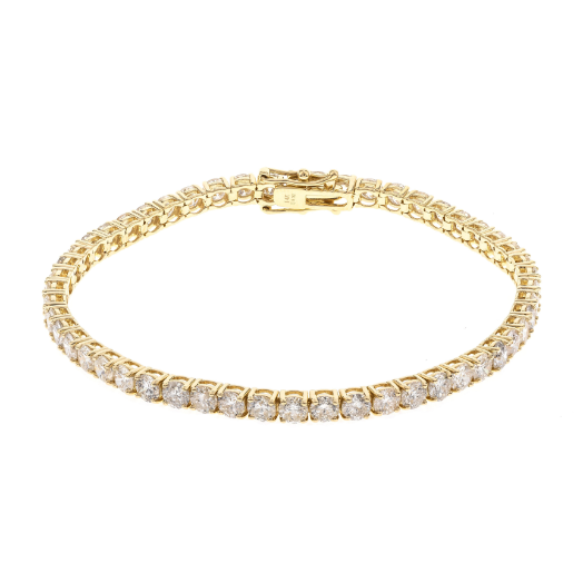 Pulsera Tennis de Diamantes en Oro Amarillo 14k