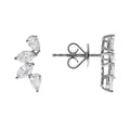 Aretes Escalera Diamante Lab Marquesa y Pera en Oro Blanco 14k