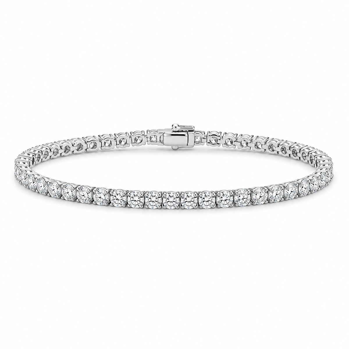 Pulsera Tennis Diamante Lab 5 ct en Oro Blanco 14k