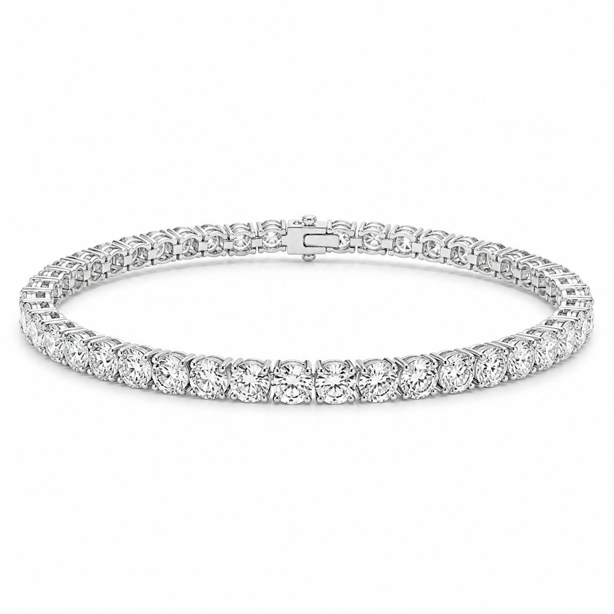 Pulsera Tennis Diamante Lab 7 ct en Oro Blanco 14k