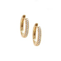 Aretes Huggie con Diamantes en Oro Amarillo 14k