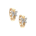 Aretes Mariposa con Diamantes en Oro Amarillo 14k