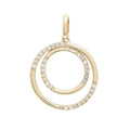 Dije Círculo con Diamantes en Oro Amarillo 14k