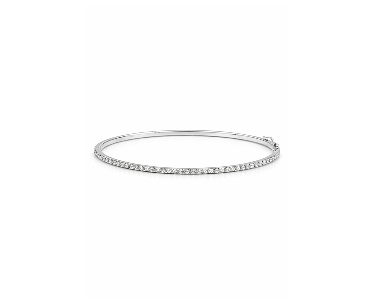 925 STERLING SILVER BRACELET BANGLE CZ