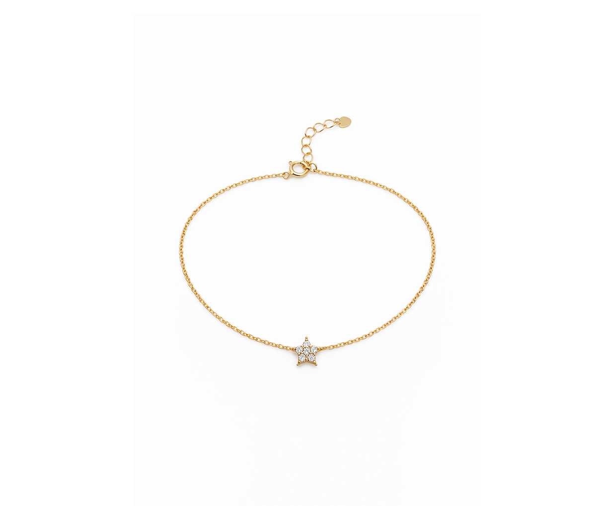 925 STERLING SILVER BRACELET 6INCH+EXTENSION CZ