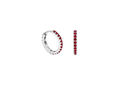 925 STERLING SILVER EARRING HUGGIES CZ WIDHT-10.00MM HEIGHT-13.00MM THICKNESS-1.00MM