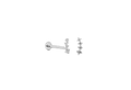 925 STERLING SILVER EARRING CZ SCREWBACK WIDTH-2.64MM HEIGHT-8.66MM THICKNESS-1.59MM