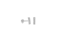 925 STERLING SILVER EARRING SCREWBACK CZ WIDTH-1.85M HEIGHT-7.05MM THICKNESS-1.55MM