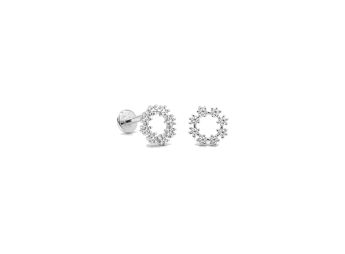 925 STERLING SILVER EARRING CZ SCREWBACK WIDHT-6.00MM HEIGHT-6.00MM THICKNESS-1.00MM