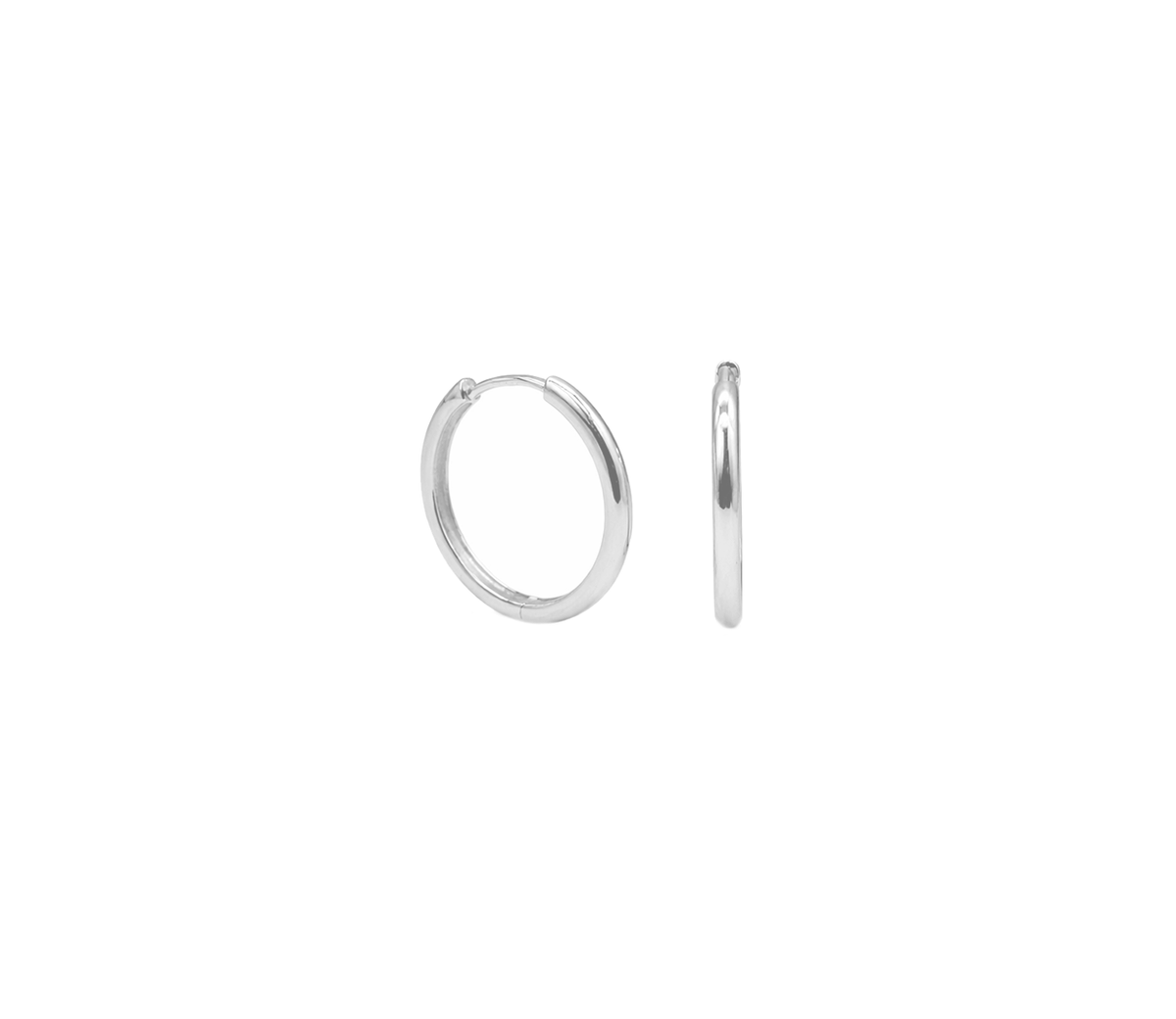 925 STERLING SILVER EARRINGS HUGGIE PLAIN
