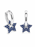 925 STERLING SILVER EARRING HUGGIES COLOR CZ WIDTH-11.69MM HEIGHT-15.77MM THICKNESS-1.87MM