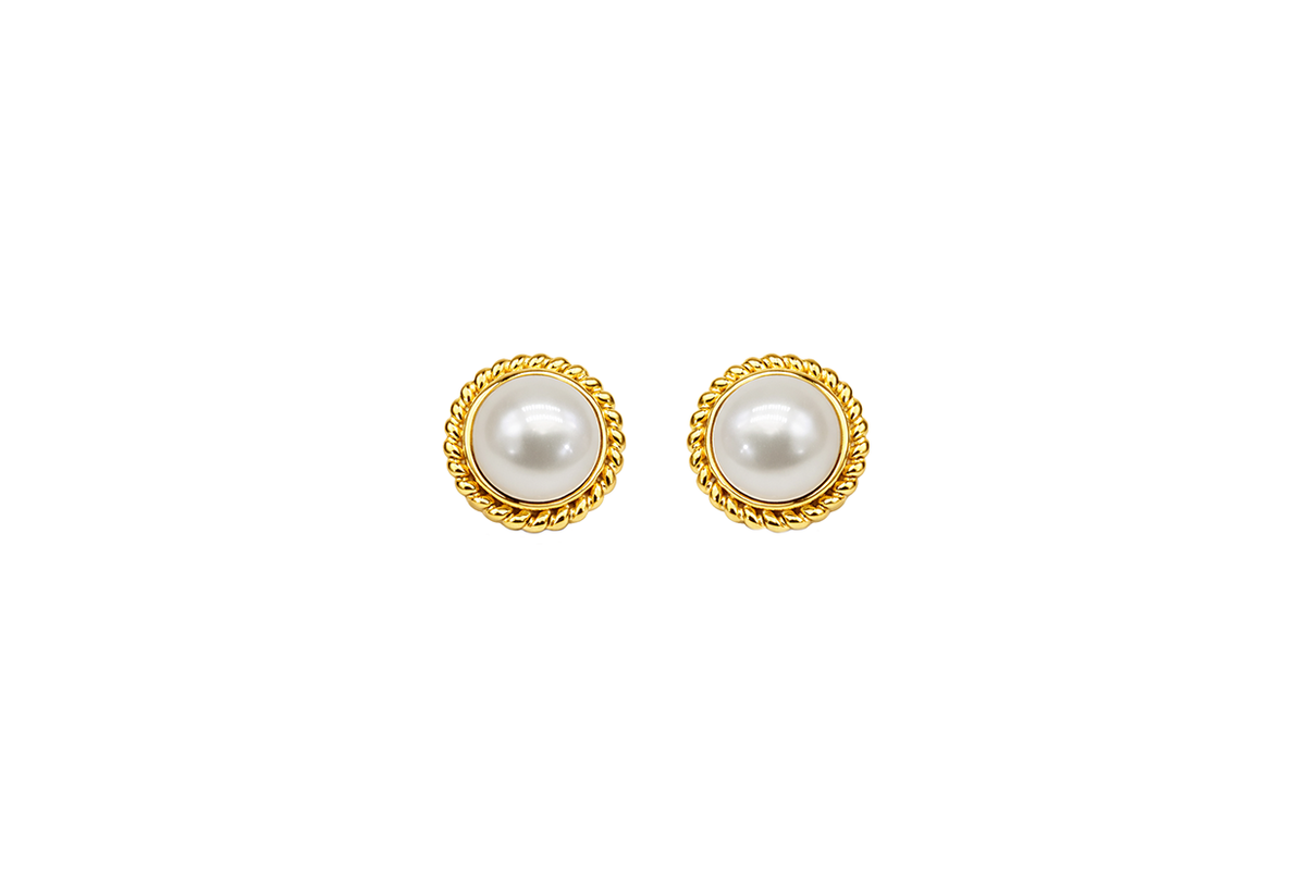 925 STERLING SILVER EARRINGS FRESH WATER PEARL STUD WIDTH-11.00MM HEIGHT-11.00MM THICKNESS-6.00MM