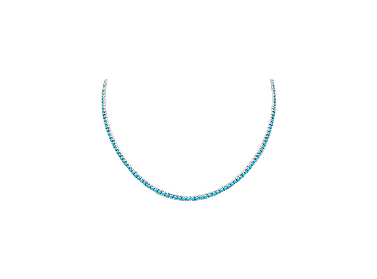 925 STERLING SILVER NECKLACE 14INCH+EXTENSION CZ