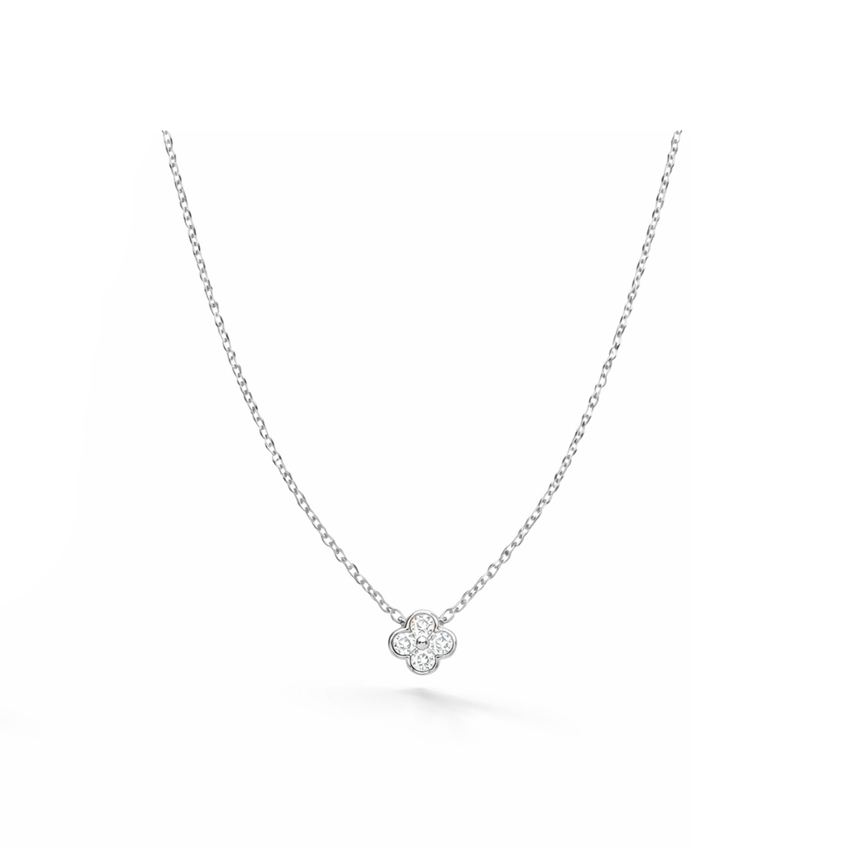 925 STERLING SILVER NECKLACES 16INCH+EXTENSION CZ