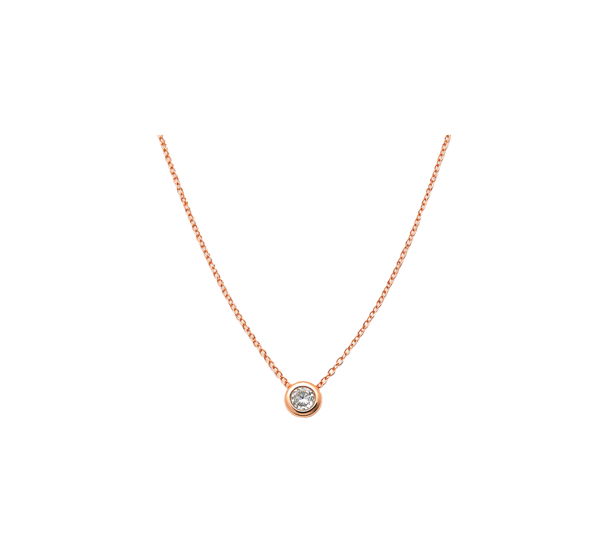925 STERLING SILVER NECKLACE 14 INCH + EXTENSION (2 INCH + 2 INCH) CZ