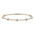 Bangle Flexible Tréboles Diamantes Naturales 0.42 ct en Oro Amarillo 14k